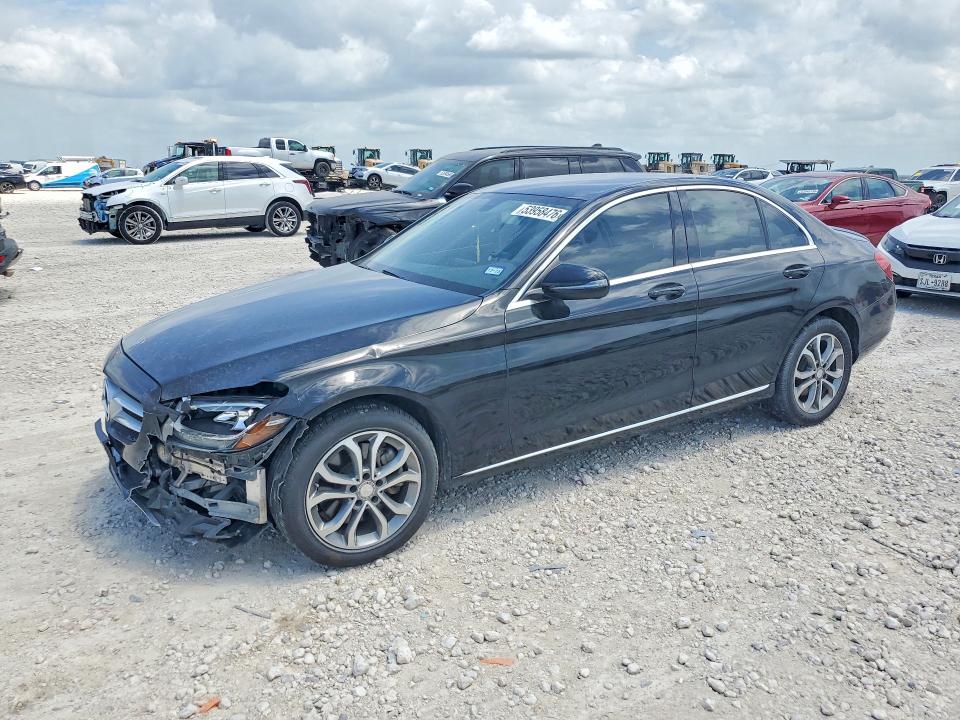 2016 Mercedes-benz C-klasse VIN 55SWF4KB2GU102702 COPART salvage auction — FRONT END, Tx - Salvage Vehicle Title, sold $3,800 on 2026-07-09 (photo 1)