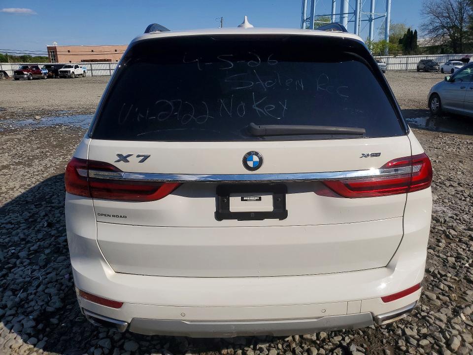 2022 BMW X7 VIN 5UXCW2C0XN9L82722 COPART salvage auction — VANDALISM, Pa - Cert Of Salvage-Theft, sold $26,750 on 2026-07-08 (photo 6)