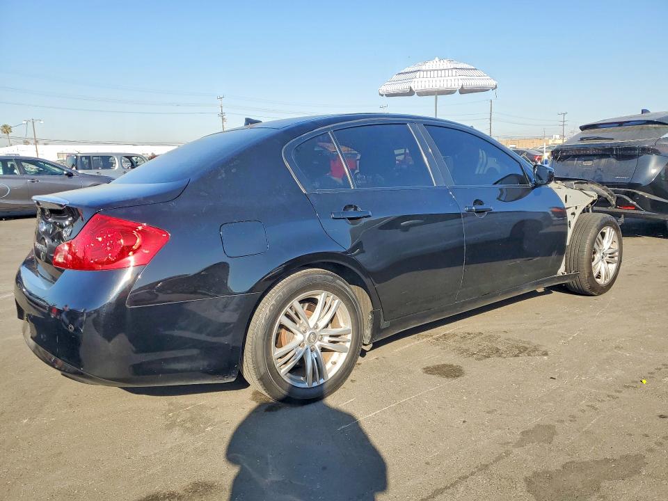2013 Infiniti G VIN JN1CV6AP2DM724920 COPART salvage auction — FRONT END, Ca - Salvage Certificate, sold $2,200 on 2026-07-13 (photo 3)
