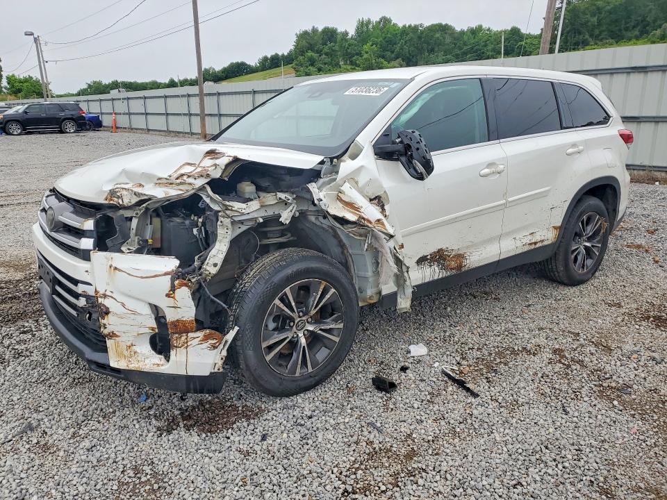 2019 Toyota Highlander VIN 5TDZZRFH2KS305532 COPART salvage auction — FRONT END, MS - CERT OF TITLE-SALVAGED, sold $4,050 on 2026-07-22 (photo 1)