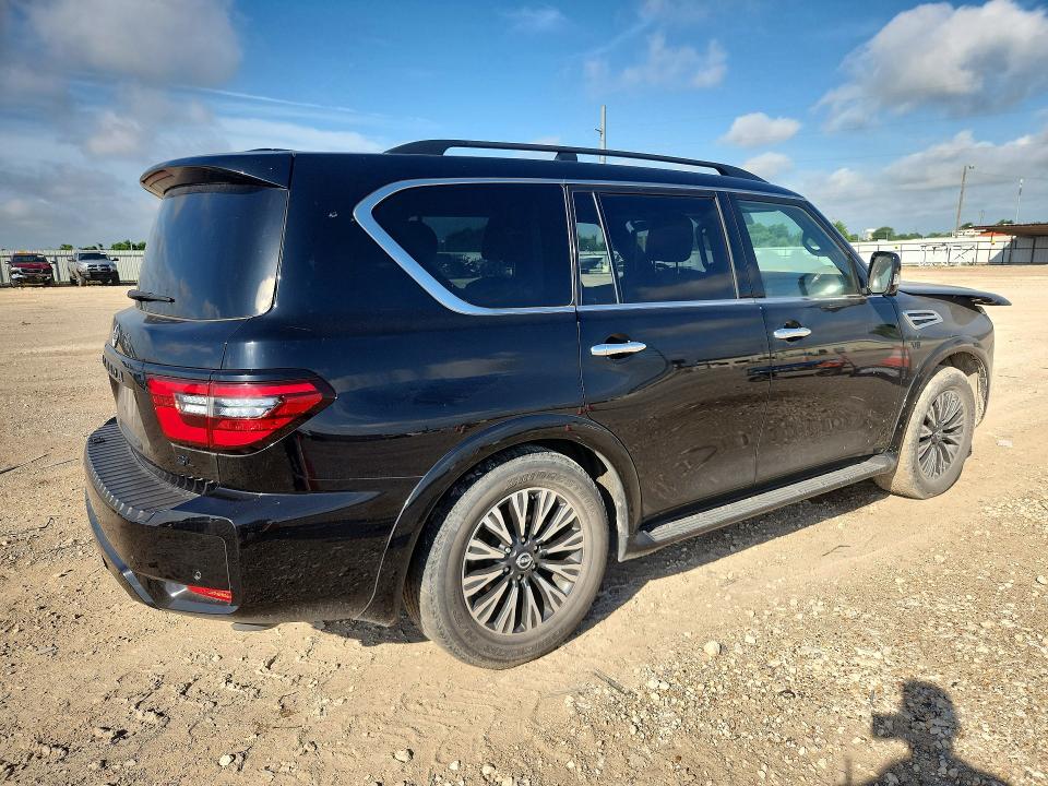 2021 Nissan Armada VIN JN8AY2BA6M9375119 COPART salvage auction — FRONT END, Tx - Salvage Vehicle Title, sold $14,000 on 2026-07-15 (photo 3)