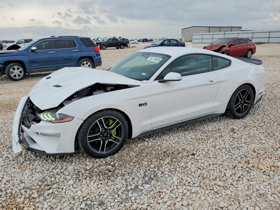 2020 Ford Mustang VIN 1FA6P8CF7L5183463 COPART salvage auction — FRONT END, TX - SALVAGE VEHICLE TITLE (P), sold $13,500 on 2026-07-09 (photo 1)