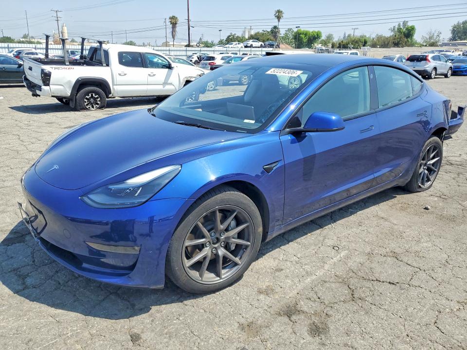 2023 Tesla VIN 5YJ3E1EB5PF704088 COPART salvage auction — REAR END, Ca - Salvage Certificate, sold $10,200 on 2026-07-13 (photo 1)