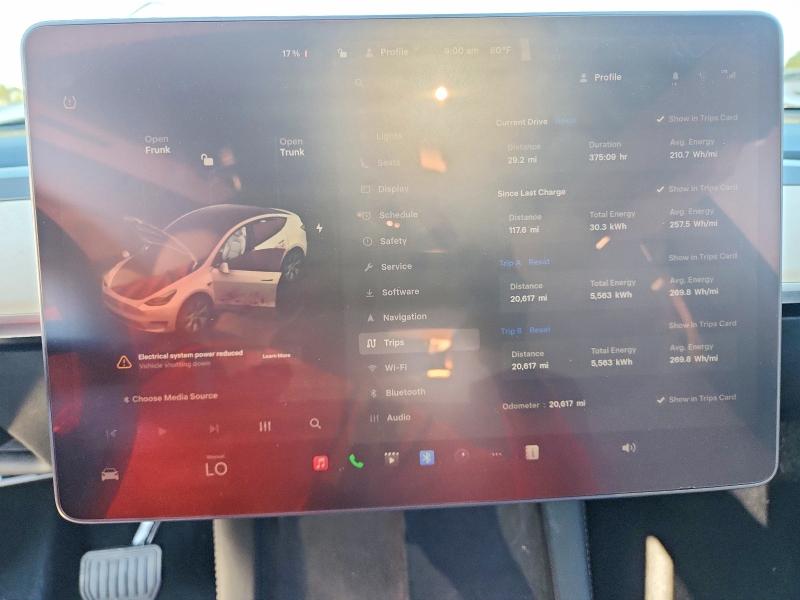 2024 Tesla Model y VIN 7SAYGDED7RF095045 COPART salvage auction — ALL OVER, Fl - Certificate Of Destruction, sold $3,150 on 2026-07-31 (photo 9)