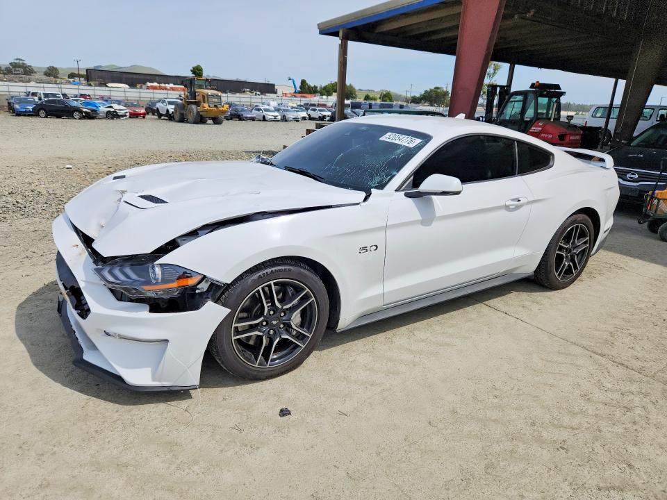 2022 Ford Mustang VIN 1FA6P8CF8N5129656 COPART salvage auction — FRONT END, Ca - Salvage Certificate, sold $10,100 on 2026-07-02 (photo 1)