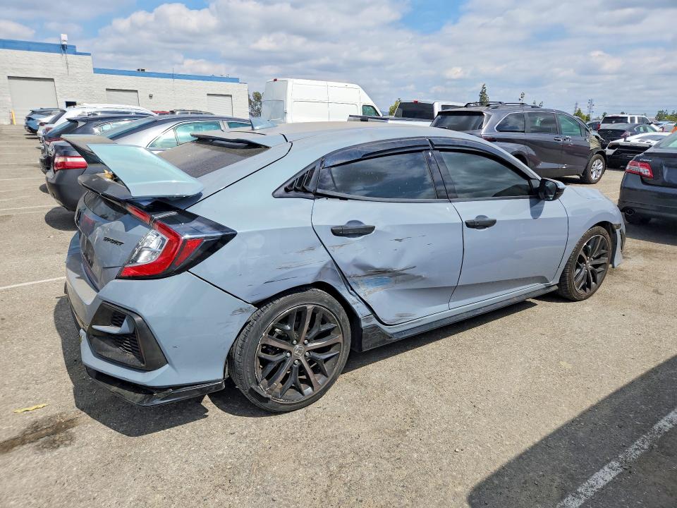 2021 Honda Civic VIN SHHFK7H45MU405443 COPART salvage auction — SIDE, Ca - Salvage Certificate, sold $3,400 on 2026-07-14 (photo 3)