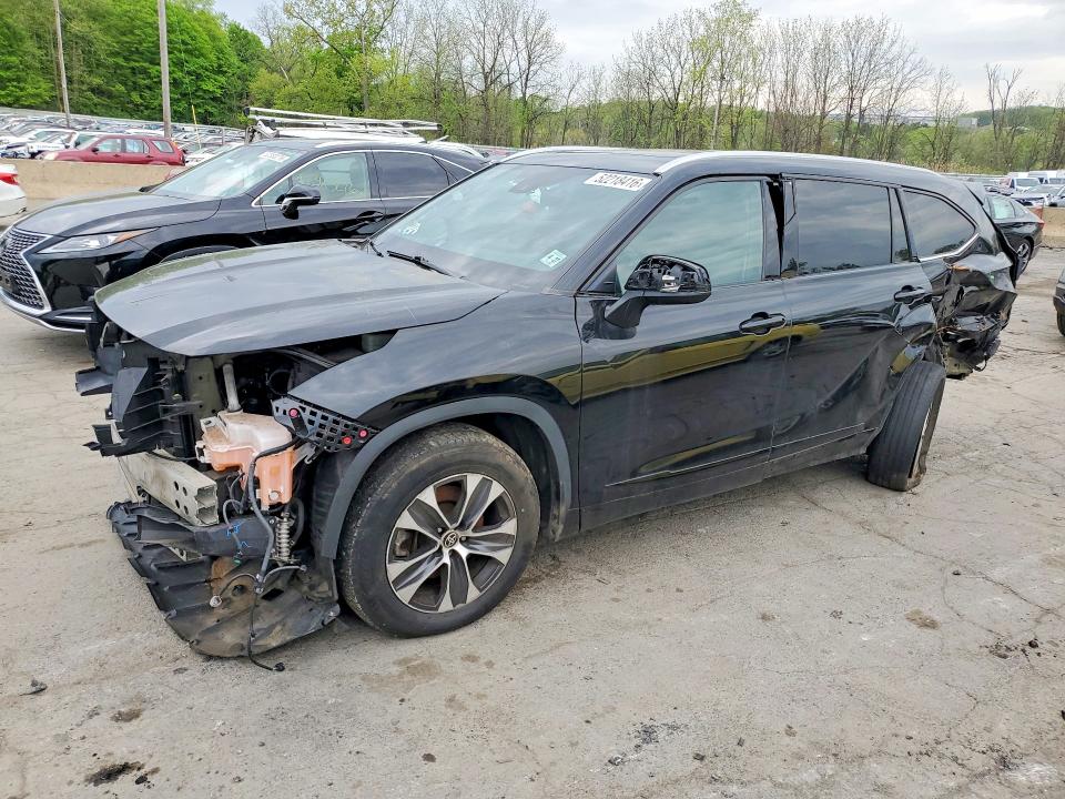 2022 Toyota Highlander VIN 5TDGZRBH8NS576192 COPART salvage auction — FRONT END, Ny - Mv-907A Salvage Certificate, sold $13,000 on 2026-07-09 (photo 1)