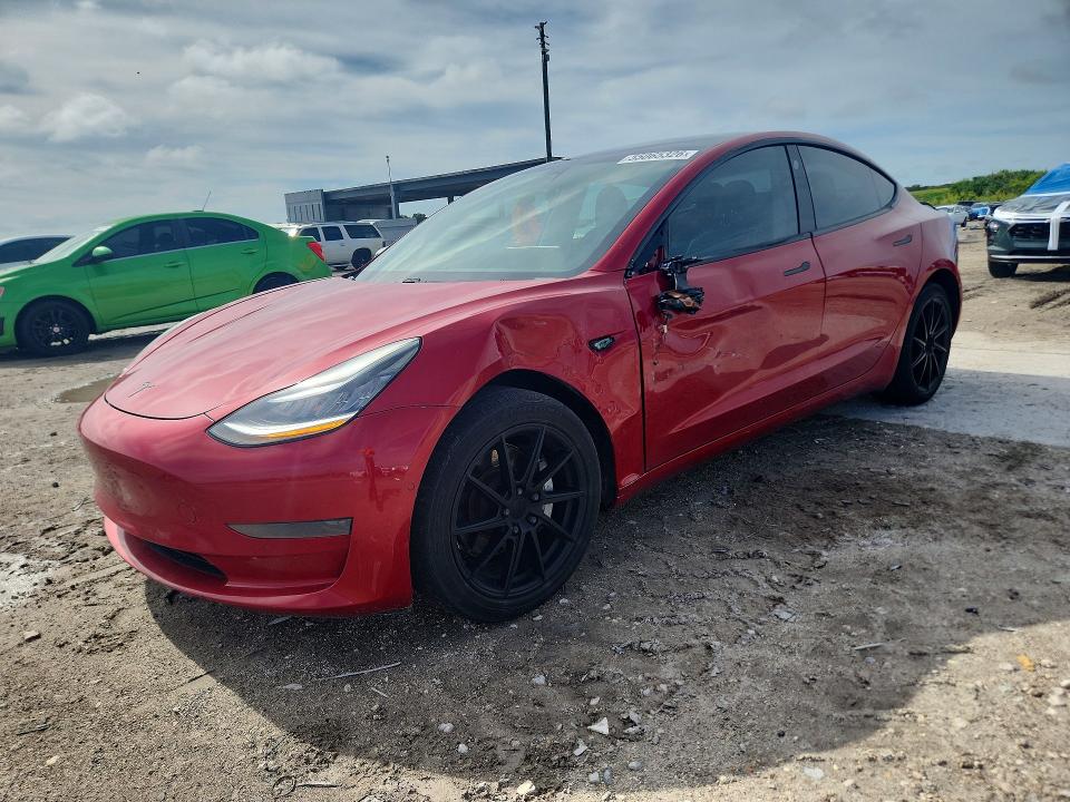 2020 Tesla Model 3 VIN 5YJ3E1EA5LF611606 COPART salvage auction — FRONT END, Fl - Cert Of Title Slvg Rebuildable, sold $5,000 on 2026-07-14 (photo 1)
