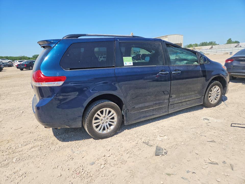 2011 Toyota Sienna VIN 5TDYK3DC9BS146271 COPART salvage auction — FRONT END, Mo - Salvage Certificate Of Title, sold $1,650 on 2026-07-07 (photo 3)