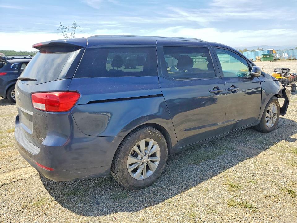 2015 Kia SEDONA VIN KNDMB5C18F6072292 COPART salvage auction — FRONT END, Ca - Salvage Certificate, sold $700 on 2026-07-10 (photo 3)