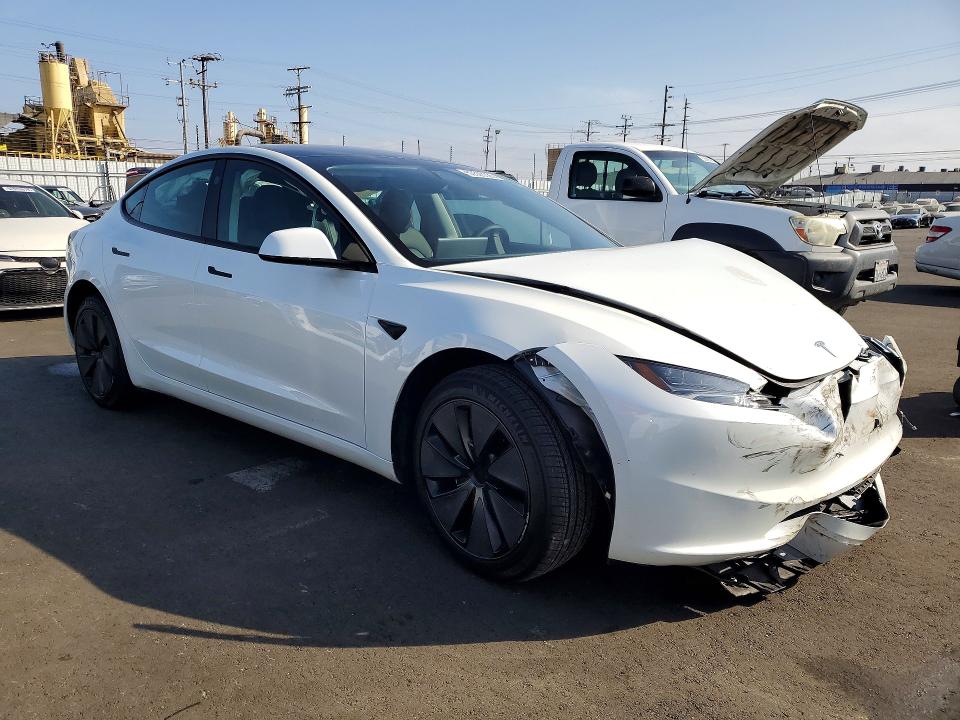 2025 Tesla Model 3 VIN 5YJ3E1EA1SF019344 COPART salvage auction — FRONT END, Ca - Salvage Certificate, sold $13,900 on 2026-07-27 (photo 4)