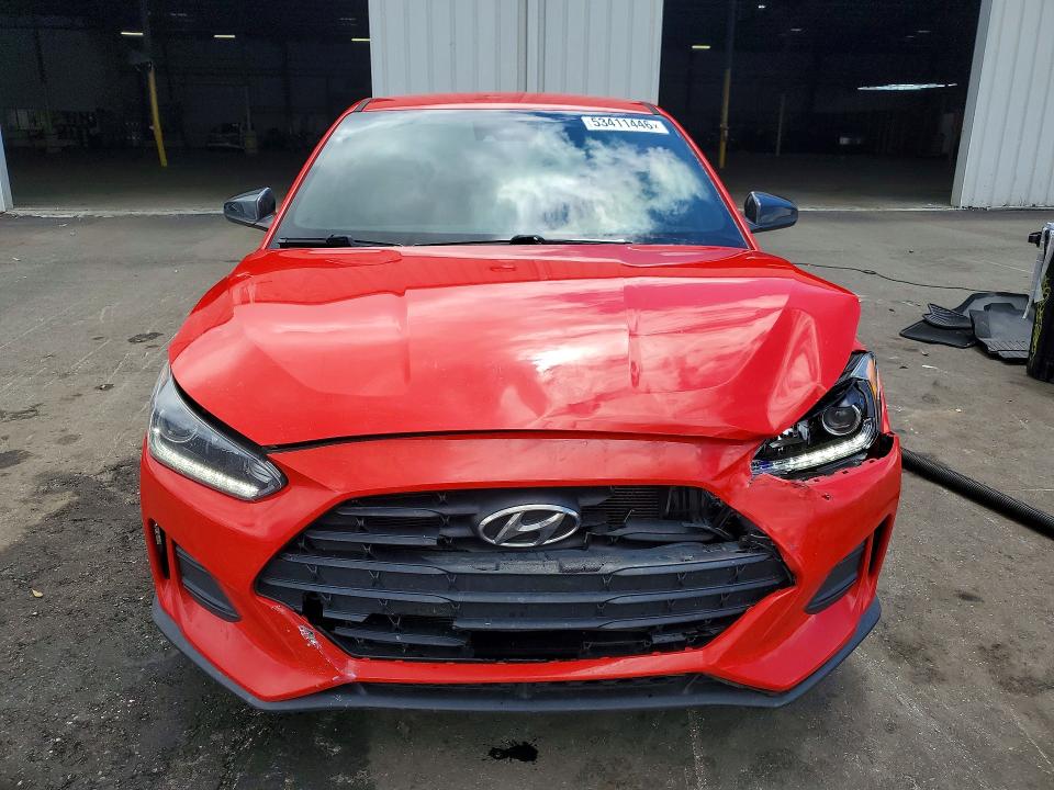 2019 Hyundai Veloster VIN KMHTG6AF6KU017391 COPART salvage auction — FRONT END, Fl - Certificate Of Destruction, sold $2,250 on 2026-07-20 (photo 5)