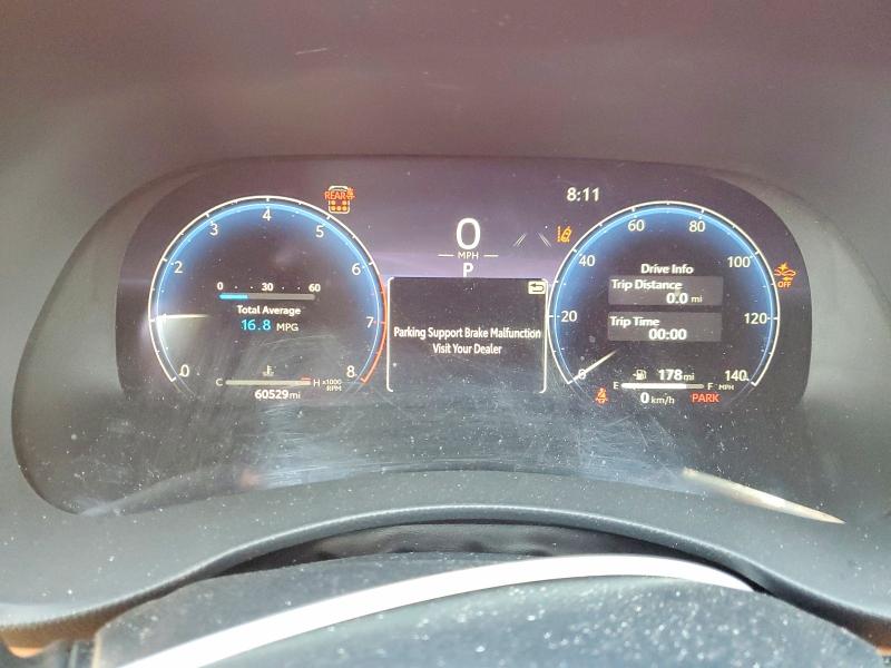2023 Toyota Highlander VIN 5TDKDRBH9PS023496 COPART salvage auction — FRONT END, Ca - Salvage Certificate, sold $18,100 on 2026-07-10 (photo 9)