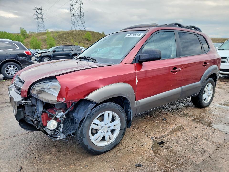 2006 Hyundai Tucson VIN KM8JN72D06U362258 COPART salvage auction — FRONT END, Co - Public - Salvage Title, sold $600 on 2026-07-22 (photo 1)