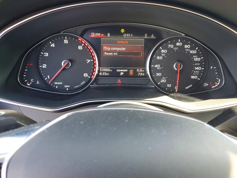 2019 Audi A6 VIN WAUK2AF24KN107816 COPART salvage auction — FRONT END, Ca - Salvage Certificate, sold $8,700 on 2026-07-24 (photo 9)