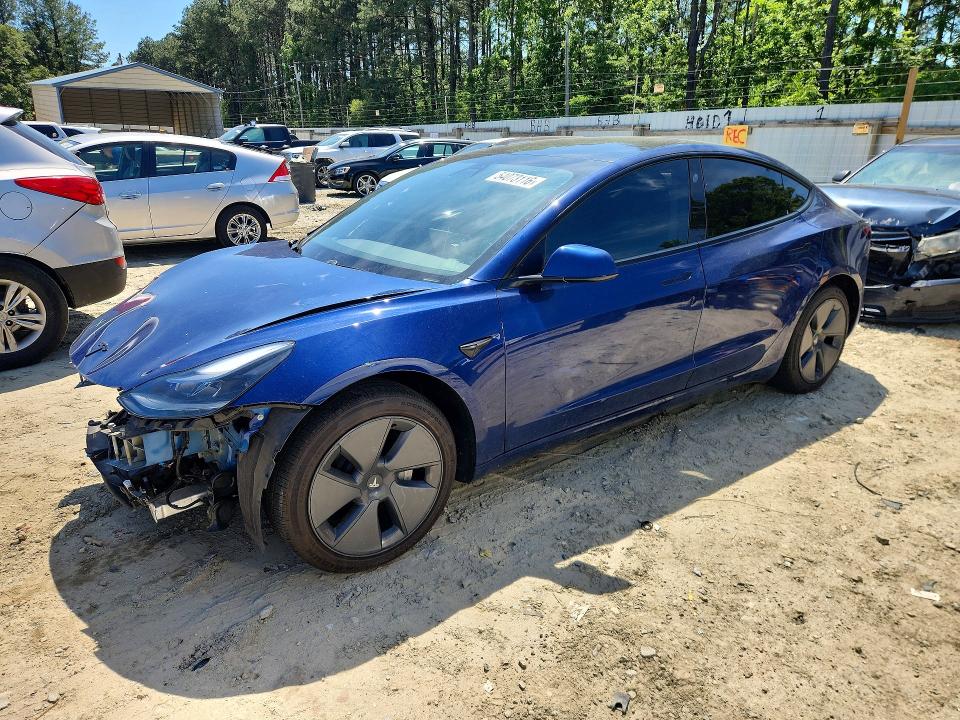 2021 Tesla Model 3 VIN 5YJ3E1EA7MF030481 COPART salvage auction — FRONT END, Md - Cert Of Salvage > 75% Damage, sold $5,000 on 2026-07-28 (photo 1)
