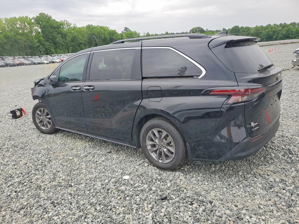 2025 Toyota Sienna VIN 5TDYRKEC4SS244614 COPART salvage auction — FRONT END, Nc - Salvage Certificate Of Title, sold $9,600 on 2026-07-15 (photo 2)