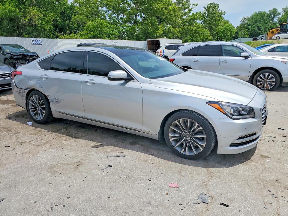 2015 Hyundai Genesis VIN KMHGN4JE9FU091879 COPART salvage auction — FRONT END, Mo - Salvage Certificate Of Title, sold $4,250 on 2026-07-24 (photo 4)