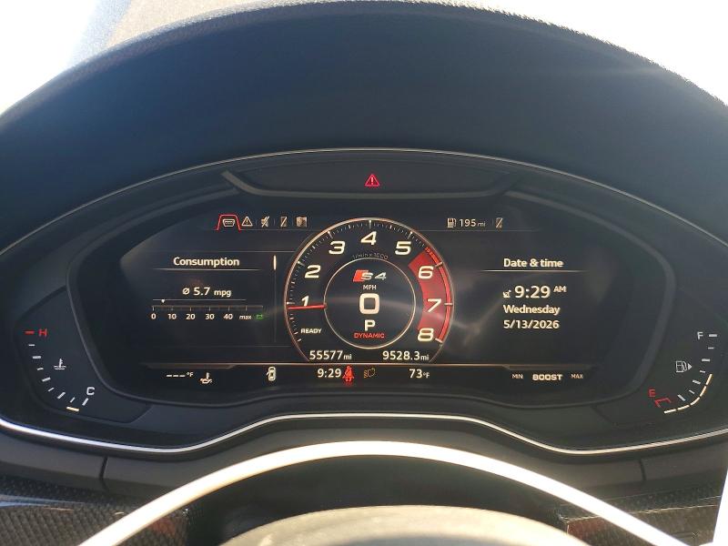 2019 Audi Rs4 VIN WAUC4AF48KA103324 COPART salvage auction — FRONT END, Nc - Salvage Certificate Of Title, sold $13,700 on 2026-07-08 (photo 9)