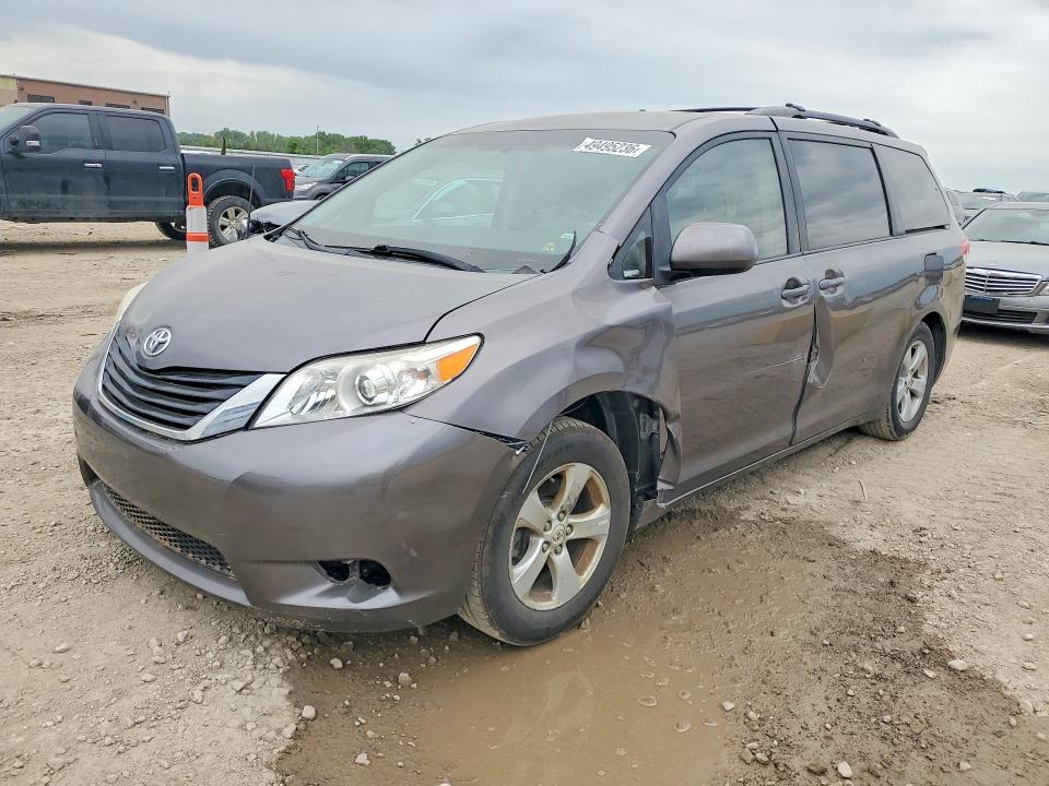 2011 Toyota Sienna VIN 5TDKK3DC1BS003045 COPART salvage auction — FRONT END, MO - SALVAGE CERTIFICATE OF TITLE, sold $1,550 on 2026-07-02 (photo 1)