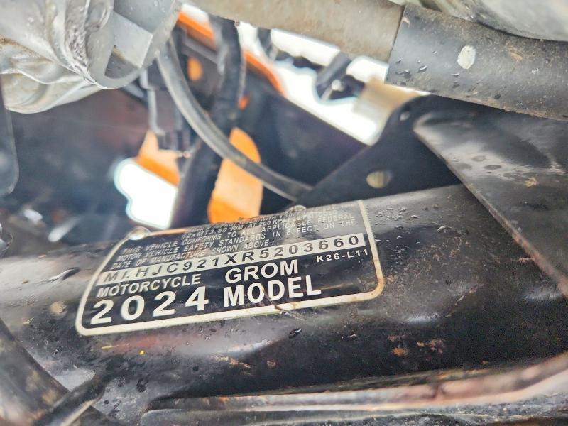 2024 Honda Grom VIN MLHJC921XR5203660 COPART salvage auction — FRONT END, Oh - Cert Of Title-Salvage, sold $35 on 2026-07-30 (photo 8)
