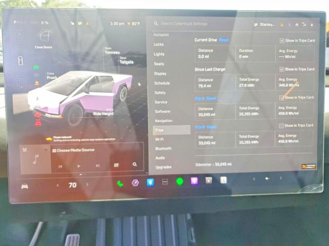 2025 Tesla Cybertruck VIN 7G2CEHED3SA077646 COPART salvage auction — FRONT END, Fl - Cert Of Title Slvg Rebuildable (P), sold $30,250 on 2026-07-08 (photo 9)