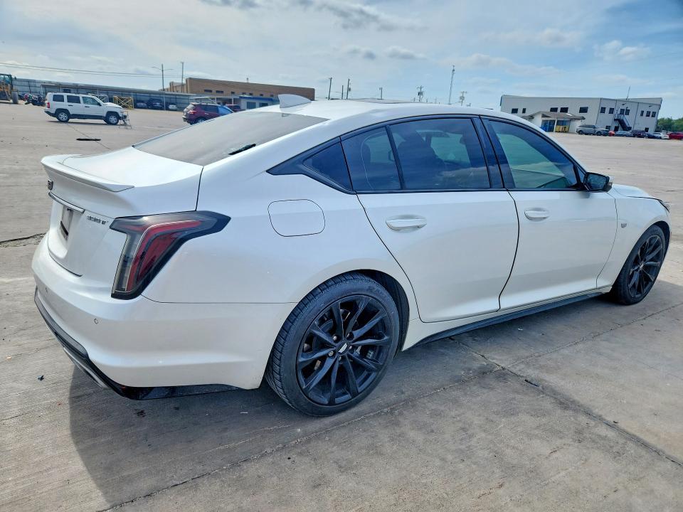 2021 Cadillac Ct5 VIN 1G6DP5RK0M0124888 COPART salvage auction — HAIL, Tx - Certificate Of Title, sold $13,600 on 2026-08-03 (photo 3)