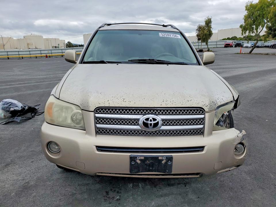 2006 Toyota Highlander hybrid VIN JTEEW21A760020662 COPART salvage auction — FRONT END, Ca - Salvage Certificate, sold $750 on 2026-07-08 (photo 5)