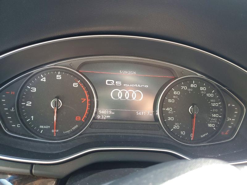 2020 Audi Q5 VIN WA1ANAFY2L2041807 COPART salvage auction — FRONT END, NY - MV-907A SALVAGE CERTIFICATE, sold $5,500 on 2026-07-02 (photo 9)