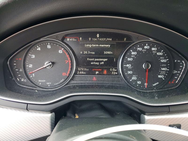2018 Audi A5 VIN WAUANCF51JA074398 COPART salvage auction — FRONT END, Ca - Salvage Certificate, sold $4,700 on 2026-07-17 (photo 9)