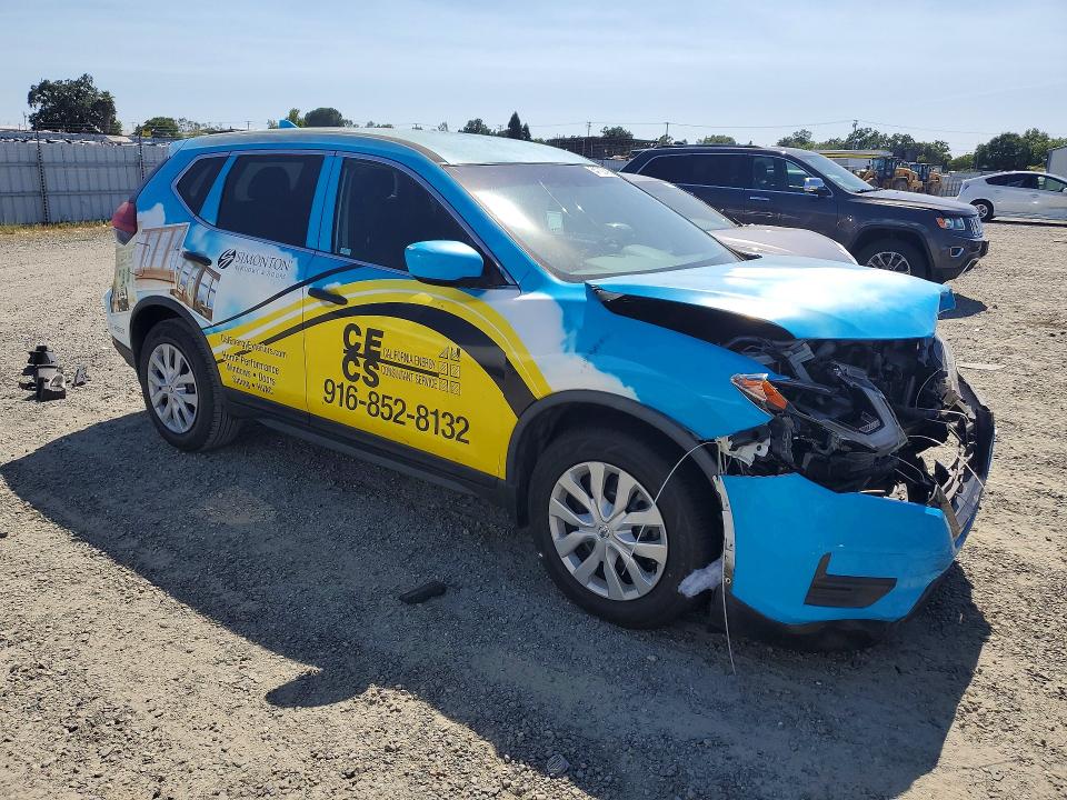 2017 Nissan Rogue VIN JN8AT2MT8HW138393 COPART salvage auction — FRONT END, Ca - Salvage Certificate, sold $900 on 2026-07-09 (photo 4)
