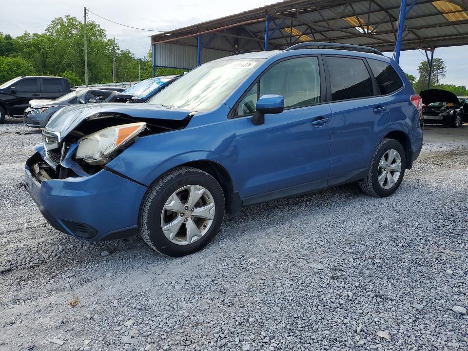 2015 Subaru Forester VIN JF2SJADC7FH427347 COPART salvage auction — FRONT END, Salvage Title, sold $375 on 2026-07-23 (photo 1)
