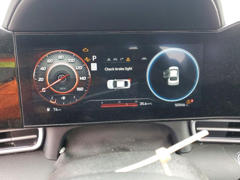 2025 Hyundai Elantra VIN KMHLS4DG7SU943113 COPART salvage auction — ROLLOVER, Al - Cert Of Title-Salvage Title, sold $2,450 on 2026-07-28 (photo 9)