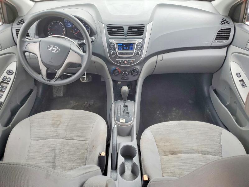 2016 Hyundai Accent VIN KMHCT4AEXGU073753 COPART salvage auction — FRONT END, Tx - Salvage Vehicle Title, sold $800 on 2026-07-30 (photo 8)