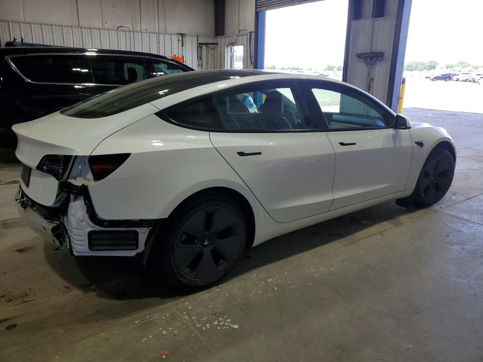 2022 Tesla Model 3 VIN 5YJ3E1EA2NF112071 COPART salvage auction — REAR END, MT - SALVAGE CERTIFICATE OF A VEHIC, sold $5,200 on 2026-08-03 (photo 3)