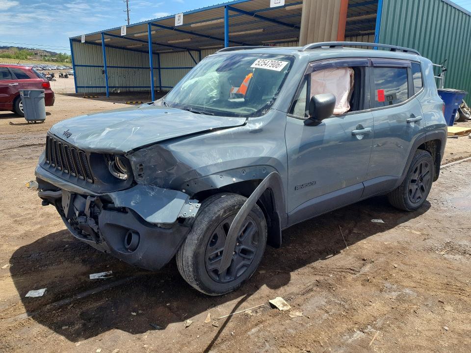 2018 Jeep Renegade VIN ZACCJBAB4JPH72096 COPART salvage auction — FRONT END, CO - SALVAGE TITLE, sold $850 on 2026-07-27 (photo 1)