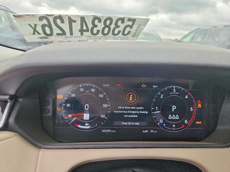 2019 Land rover Range rover velar VIN SALYB2EN2KA783079 COPART salvage auction — SIDE, IL - SALVAGE CERTIFICATE, sold $9,300 on 2026-07-28 (photo 9)