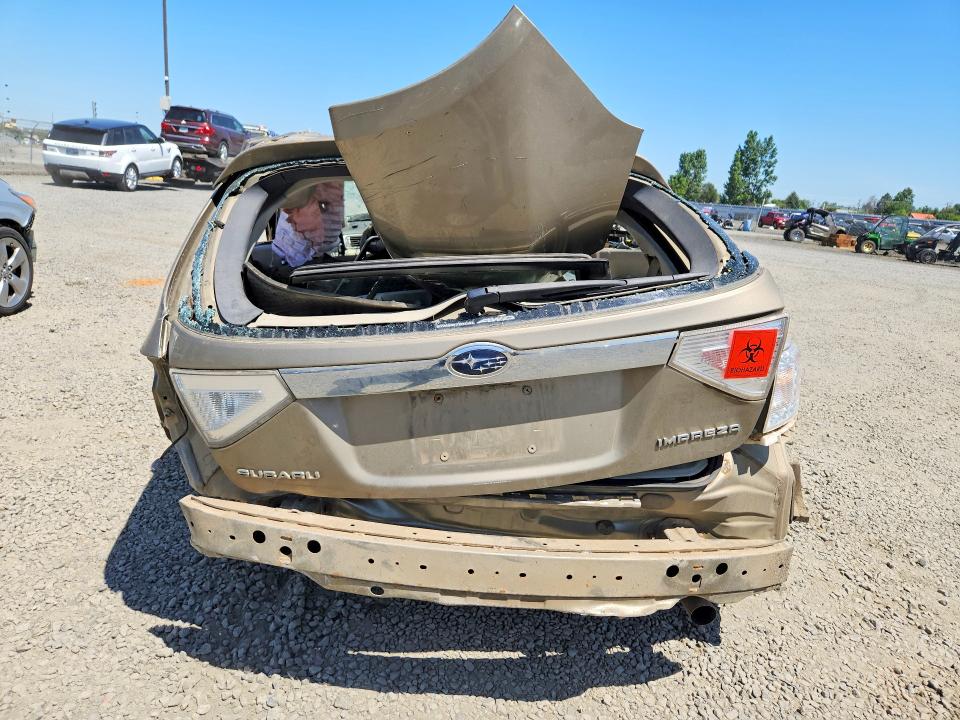 2008 Subaru Impreza VIN JF1GH61618H822130 COPART salvage auction — ROLLOVER, Or - Salvage Title Certificate, sold $275 on 2026-07-28 (photo 6)