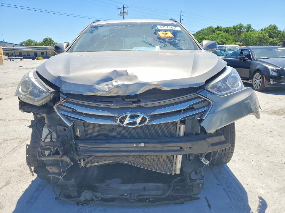 2017 Hyundai Santa fe VIN 5XYZU3LB1HG416414 COPART salvage auction — FRONT END, Tn - Salvage Certificate, sold $1,950 on 2026-07-15 (photo 5)