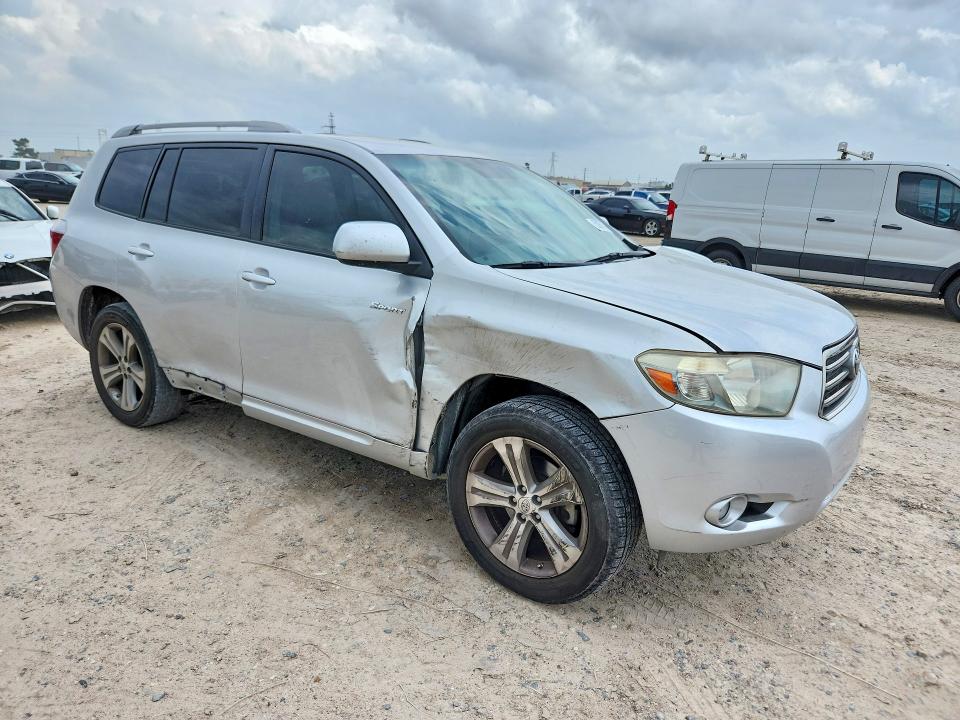 2009 Toyota Highlander VIN JTEDS43A792082300 COPART salvage auction — FRONT END, Tx - Salvage Vehicle Title, sold $2,850 on 2026-07-10 (photo 4)
