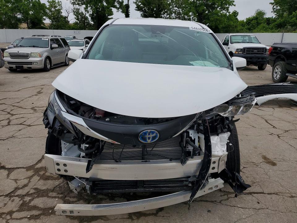 2025 Toyota VIN 5TDKRKEC6SS256284 COPART salvage auction — FRONT END, Fl - Certificate Of Destruction, sold $17,600 on 2026-07-14 (photo 5)