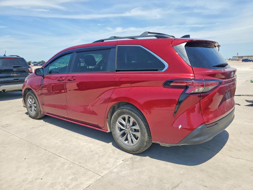 2022 Toyota Sienna VIN 5TDKRKEC6NS098632 COPART salvage auction — HAIL, Tx - Certificate Of Title, sold $22,000 on 2026-07-09 (photo 2)