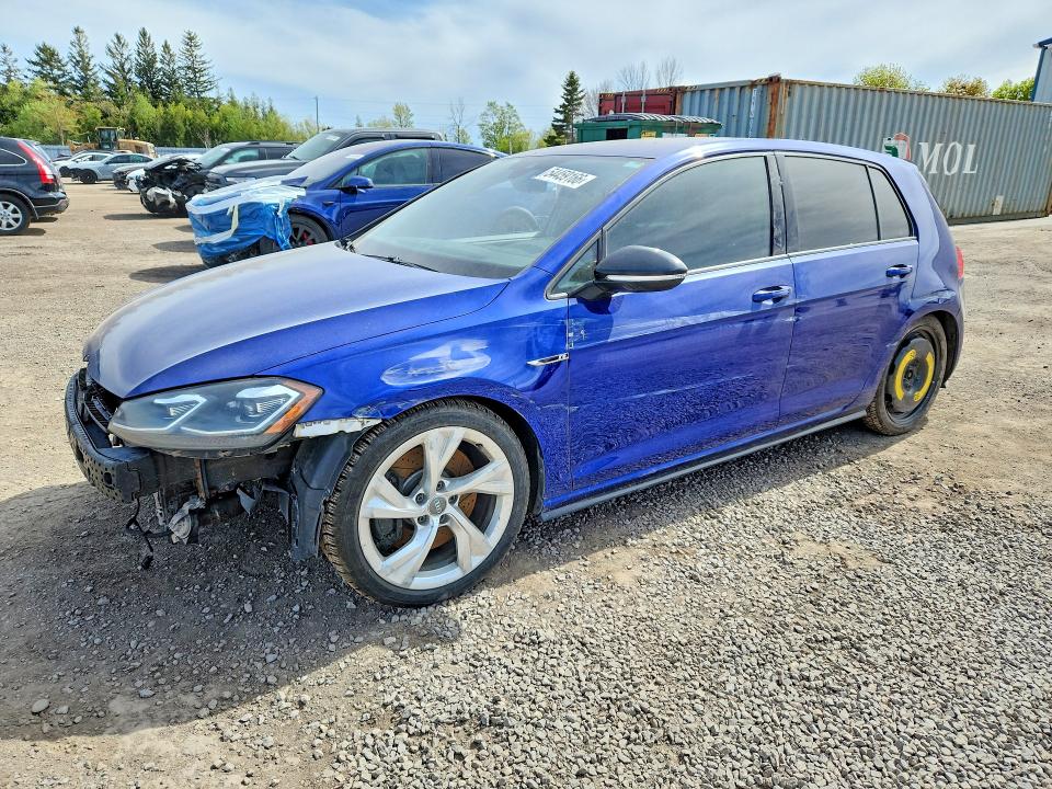 2019 Volkswagen Golf VIN WVWWA7AU7KW119990 COPART salvage auction — FRONT END, On - Permit Salvage (P), sold $5,500 on 2026-07-21 (photo 1)