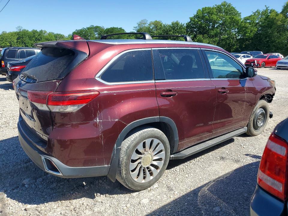 2018 Toyota Highlander VIN 5TDDZRFH9JS894765 COPART salvage auction — FRONT END, Ky - Certificate Of Title (P), sold $15,500 on 2026-07-13 (photo 3)