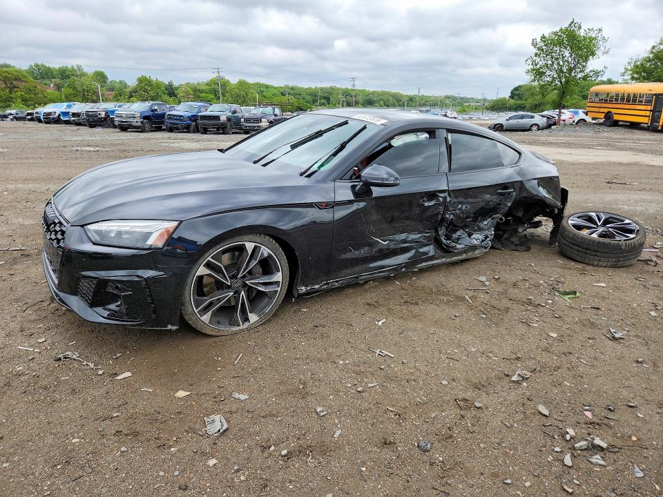 2025 Audi Rs5 VIN WAUC4CF52SA012733 COPART salvage auction — SIDE, Md - Cert Of Salvage > 75% Damage, sold $375 on 2026-07-16 (photo 1)