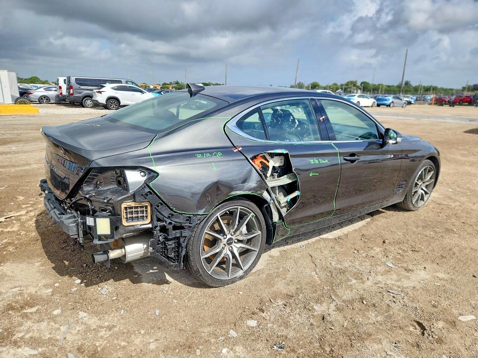 2025 Genesis G70 VIN KMTG34SC9SU151369 COPART salvage auction — REAR END, Fl - Certificate Of Destruction, sold $10,300 on 2026-07-07 (photo 3)