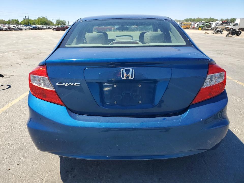 2012 Honda Civic VIN 2HGFB2F96CH549077 COPART salvage auction — FRONT END, Id - Salvage Certificate Of Title, sold $1,650 on 2026-07-02 (photo 6)