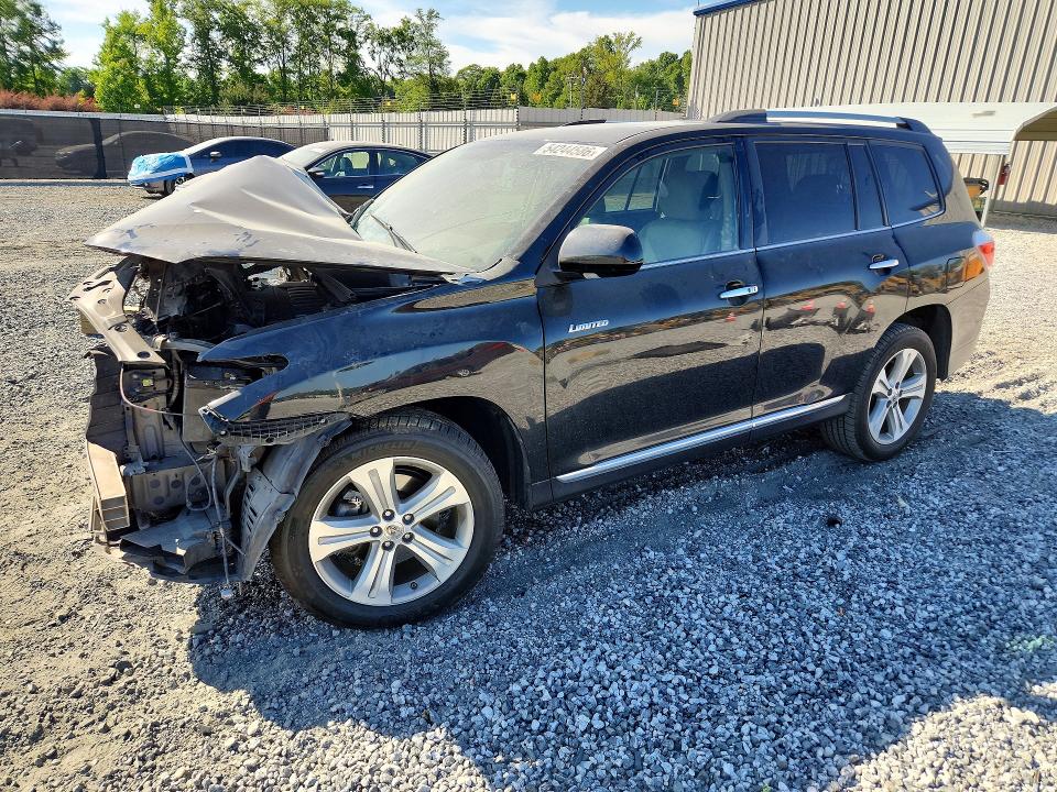 2013 Toyota Highlander VIN 5TDDK3EH8DS227435 COPART salvage auction — FRONT END, Sc - Cert Of Title-Salvage, sold $1,750 on 2026-07-20 (photo 1)