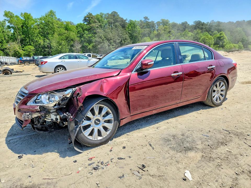 2011 Hyundai Genesis VIN KMHGC4DE4BU124573 COPART salvage auction — FRONT END, Md - Cert Of Salvage > 75% Damage, sold $350 on 2026-07-07 (photo 1)