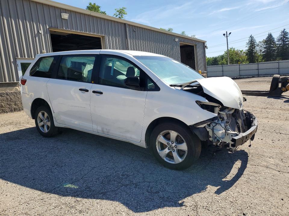 2017 Toyota Sienna VIN 5TDZZ3DC9HS826826 COPART salvage auction — FRONT END, Pa - Certificate Of Salvage, sold $1,700 on 2026-07-08 (photo 4)